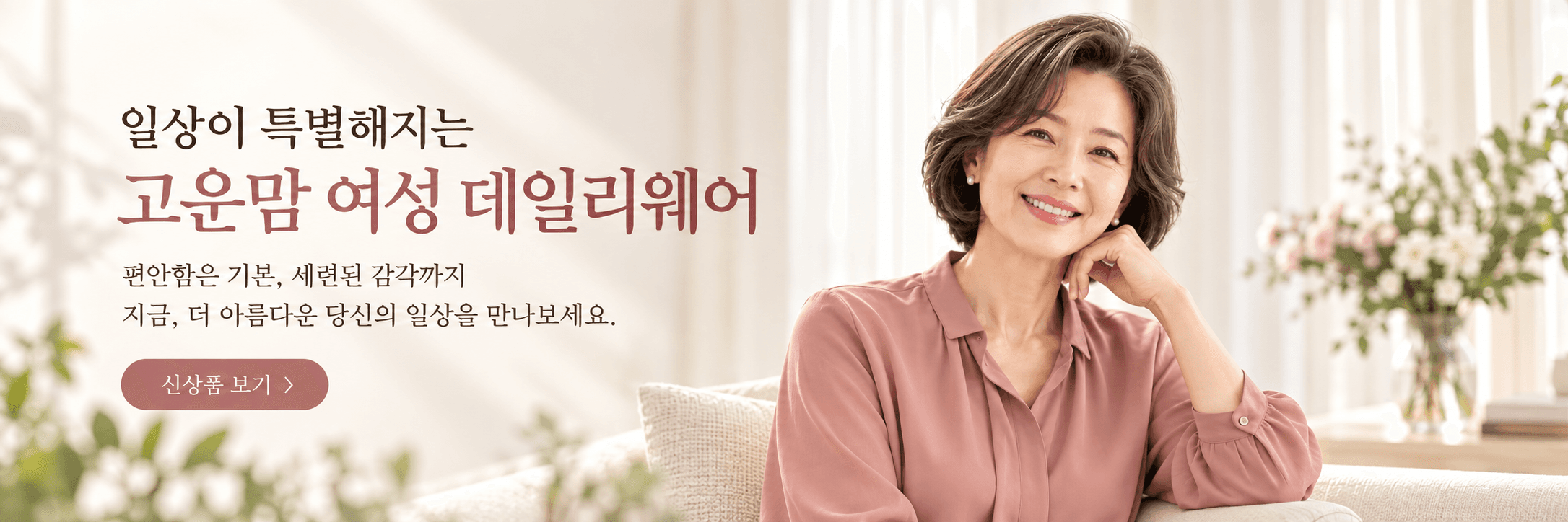 일상이 특별해지는 고운맘 여성 데일리웨어